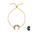 Irregular colorful zircon romantic alloy love alloy bracelet NHAS132637picture13