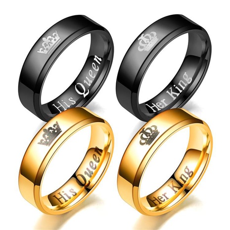 Fashion couple beveled crown ring NHTP139039's discount tags