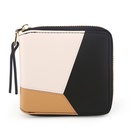 Korean version of the color square simple geometric pattern two fold zipper wallet NHNI141545picture6