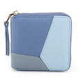 Korean version of the color square simple geometric pattern two fold zipper wallet NHNI141545picture8