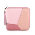 Korean version of the color square simple geometric pattern two fold zipper wallet NHNI141545picture10