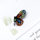 Linda mariposa pequea flor fresca con broche de diamantes NHQD141868picture4