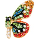 Linda mariposa pequea flor fresca con broche de diamantes NHQD141868picture5
