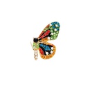 Linda mariposa pequea flor fresca con broche de diamantes NHQD141868picture11