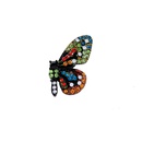 Linda mariposa pequea flor fresca con broche de diamantes NHQD141868picture10