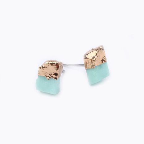 Simple imitation turquoise green earrings NHGO143175's discount tags