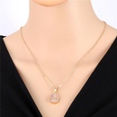 Fashion natural stone round necklace NHGO142753picture3
