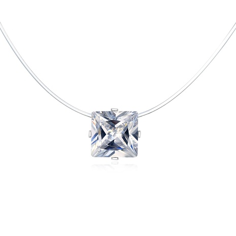 New square zircon necklace NHGO142776's discount tags