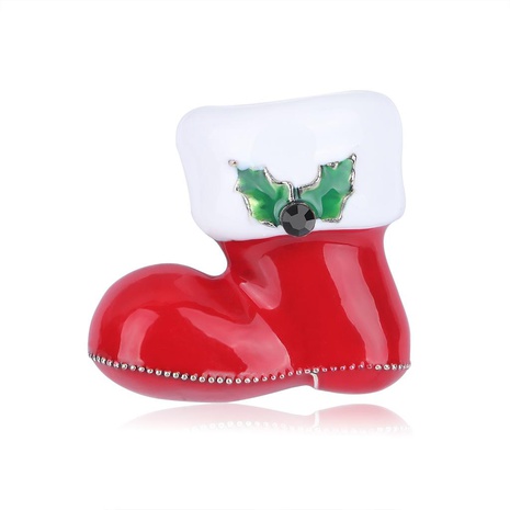 Aleación de moda Gotas pintadas Botas de Navidad Broche NHDR142855's discount tags