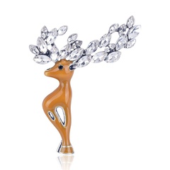 Fashion Christmas Elk Drop Oil Premium Brooch NHDR142891