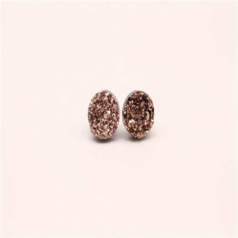 Fashion fish scale oval resin stud earrings NHGO143159's discount tags