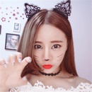 Koreanische Version des Stoffes verspielt und niedlich Spitze Katzen ohren Stirnband Spitze Katzen ohren Haarschmuck Stirnband Katze Frauen Schmuckpicture2