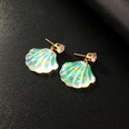 Long color fanshaped shell earrings NHGO143185picture7