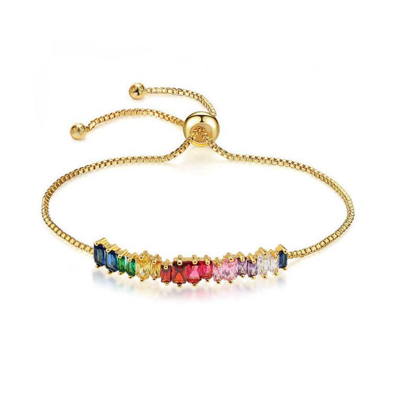 Stylish color zircon bracelet NHLN143674