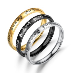 Fashion English alphabet stainless steel ring NHTP143471