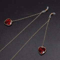 Fashion alloy red heart-shaped glasses chain NHBC143655