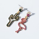 New color rhinestone cactus flamingo earrings NHLN143667picture4