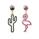 New color rhinestone cactus flamingo earrings NHLN143667picture5