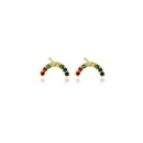 Fashion rainbow microset rhinestone stud earrings NHLN143673picture8