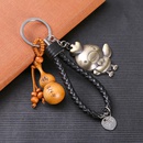 12 Zodiac Wood Gourd Braided Keychain Pendant NHPK143943picture1