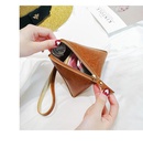 PU leather tweezers solid color stitching purse NHNI144131picture2
