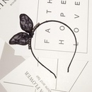 Koreanische Qualitt Haarschmuck Koreanische Version von einfachen DiamantSpitze Mesh Kaninchen ohren Bogen dnne Seite Stirnband Stirnbandpicture4