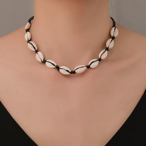Fashion hand-woven shell necklace choker NHDP145320's discount tags