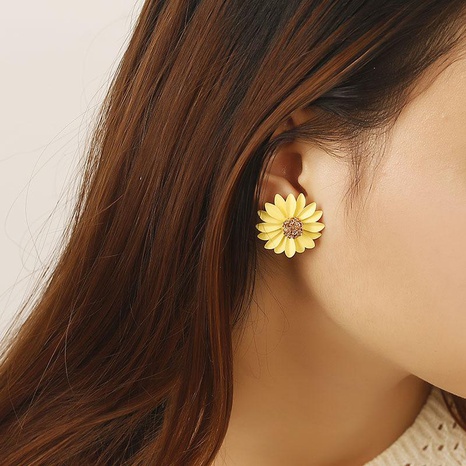 Sweet daisy flowers stud earrings NHPF145266's discount tags