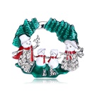 Diamante de dibujos animados Navidad mueco de nieve goteando broche de aceite NHDR145765picture6