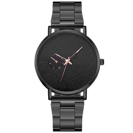 Reloj de hombre simple con correa de acero negro de moda NHSY146016's discount tags