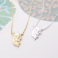 Fashion little animal koala bear necklace NHCU146610