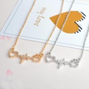 Fashion love bear paw cat dog footprints ECG necklace NHCU146653picture3