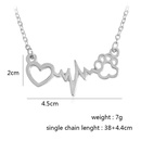 Fashion love bear paw cat dog footprints ECG necklace NHCU146653picture5