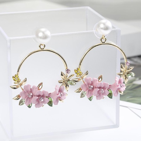 Koreanische Version von ins Internet-Promi-Blumen ohrringe im gleichen Stil, süße weiche Keramik perlen ohrringe, Ohrringe, Damen-Express-Hot-Style's discount tags