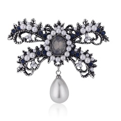 Womens Floral Rhinestone Alloy Brooches NHDR147831
