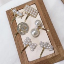 Korean version of simple beads rhinestone flower bow hair accessories NHSM148209picture2