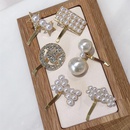 Korean version of simple beads rhinestone flower bow hair accessories NHSM148209picture3