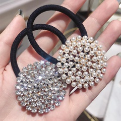 Koreanisches neues Qualitäts großhandels geschäft Haarschmuck Koreanische Version von Perlen Voll diamant Super Flash Ring Hoch elastische Haars eil Haars eil Frauen
