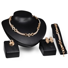 Womens Rhinestone Alloy Jewelry Sets NHXS140191
