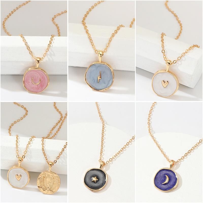 Fashion Drops Stars Moon Alloy Necklace NHNZ140255
