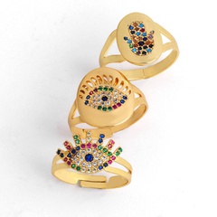 Kreativer Stil Swarovski Element Farbe Zirkon Ring weibliche europäische und amerikanische Persönlichkeit Mode Gold Ring Rih83