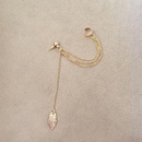Metal leaf fringe ear cuff clip earrings NHPF141061picture7