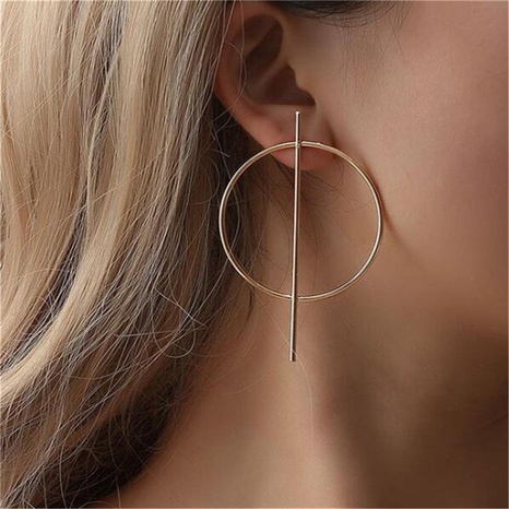 Simple circle hollow long earrings NHPF141071's discount tags