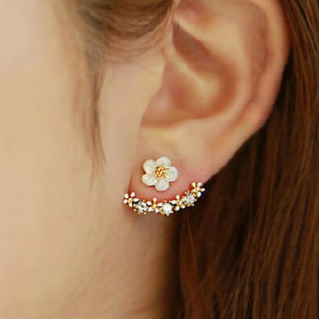 Daisy flower beads leaf snowflake cuff earrings NHPF141080's discount tags