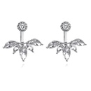 Fashion petal imitated crystal ear cuff stud earrings NHPF141099picture4