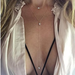 Europäischer und amerikanischer grenz überschreiten der Schmuck Sommer sexy Kleidung Schmuck Flash-Diamant Quaste Damen hand gefertigte Halskette Fabrik Direkt vertrieb