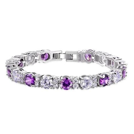 Womens Heart-Set Gemstone Zircons Bracelets & Bangles NHTM152195's discount tags