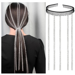 Womens Geometric Aluminum Chain Hair Band & Headbands NHCT152627
