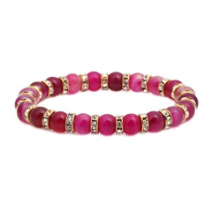 Stylish color agate beaded bracelet NHYL152758