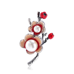 Huile Dégoulinant Vintage Prune Broche Perle Corsage pour Dames Vêtements de Broches Accessoires Corsage en Stock